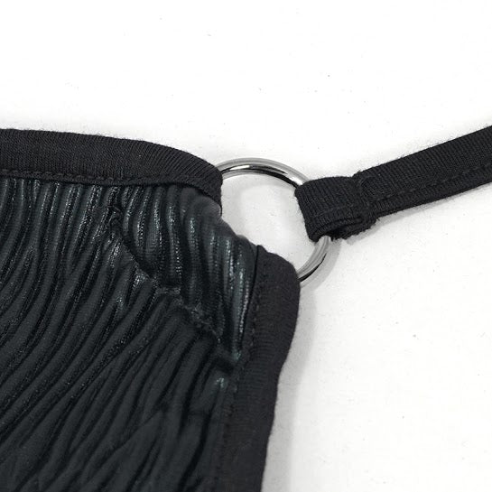 Black Liquid Patent Swimsuit